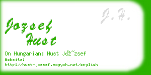 jozsef hust business card